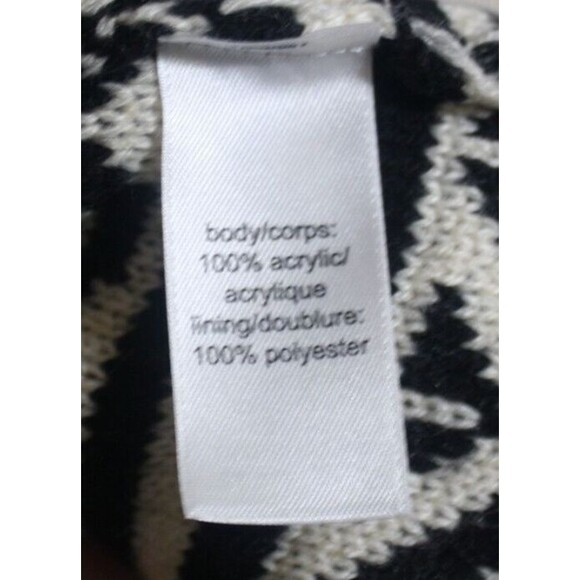 Maurice's Women Black & Cream Sweater Dress SZ L Stretchy Crew Neck 3/4 Sleeve - Picture 8 of 9